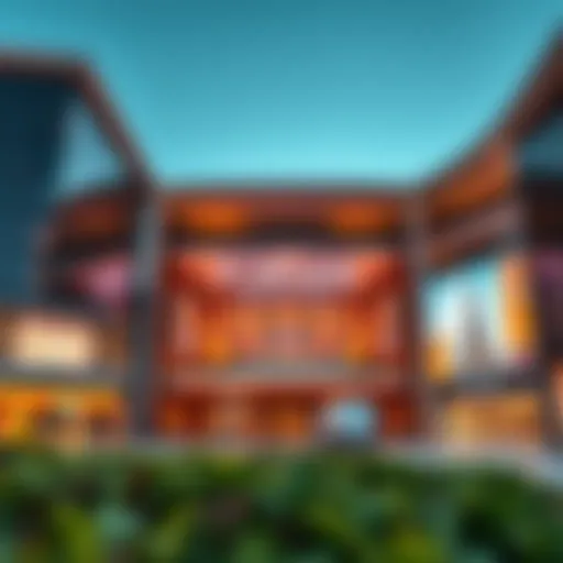 Modern Architectural Design of Forsan Central Mall Exterior view of Forsan Central Mall showcasing its modern architecture