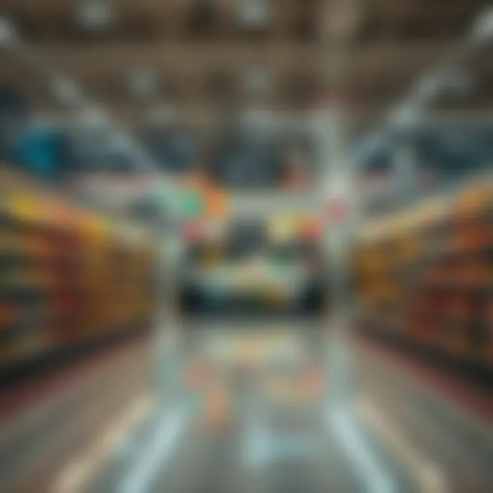 Diverse Aisles of Galleria Mall Supermarket Interior view of Galleria Mall Supermarket showcasing diverse product aisles