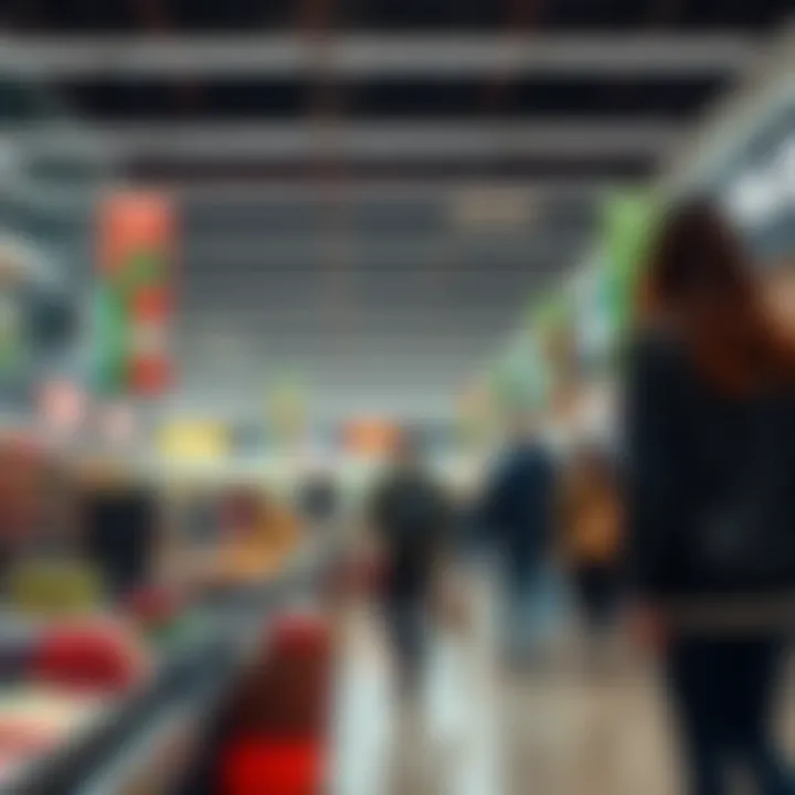 Engaging Shopping Experience at Galleria Mall Supermarket Shopping experience at Galleria Mall Supermarket highlighting customer engagement