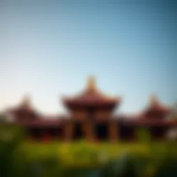 Vibrant cultural pavilion at Global Village