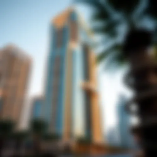 Gold Crest Executive Tower: A Modern Architectural Marvel Stunning exterior view of Gold Crest Executive Tower under Dubai skyline