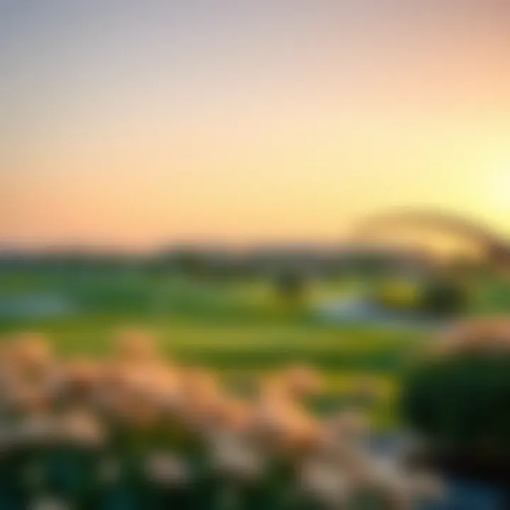Serene Landscapes of the Golf Course Beautifully landscaped golf course within Golf Town