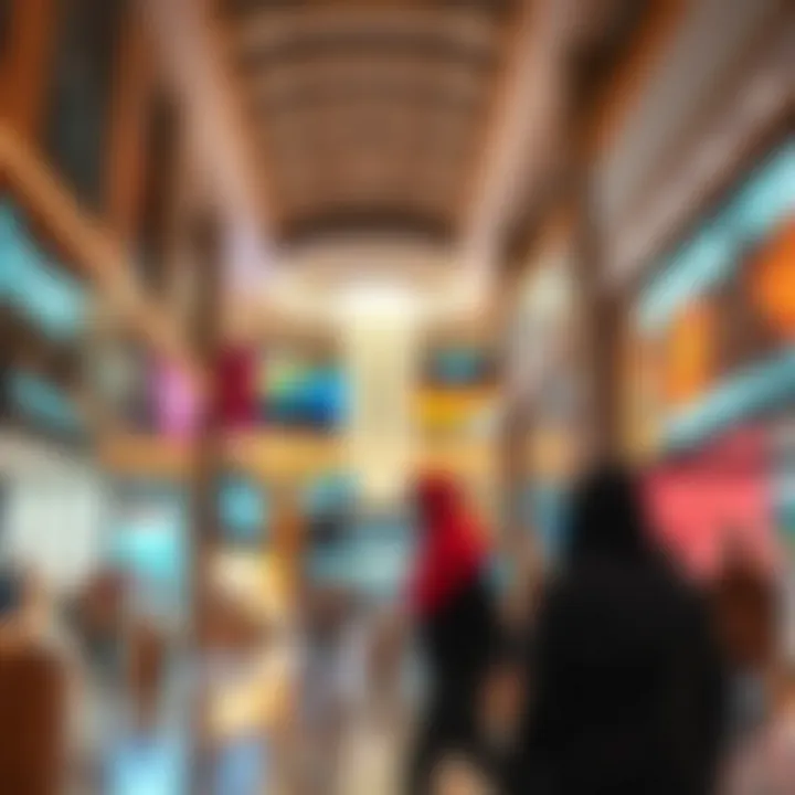 Vibrant Shopping Experience at Grand Mall Al Quoz Interior shopping experience at Grand Mall Al Quoz featuring vibrant stores