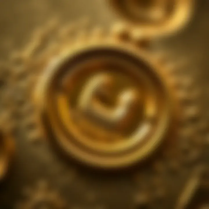 A close-up of a hallmark indicating the purity of gold in an alloy