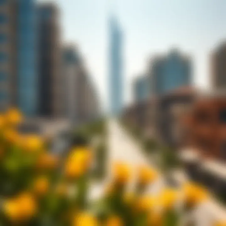 Community Development Around Hamdan Tower Community surrounding Hamdan Tower with modern developments