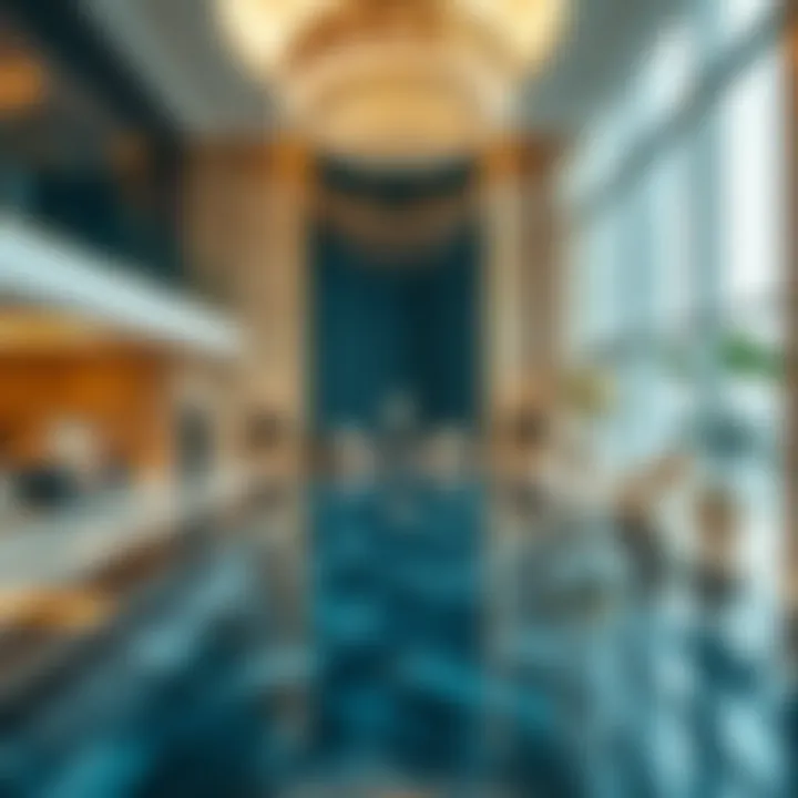 Luxurious Interior Amenities at Hamdan Tower Interior amenities of Hamdan Tower showcasing luxury