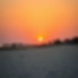 Serene view of Hudayriat Island Beach at sunset