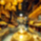 Traditional gold souk showcasing intricate jewelry