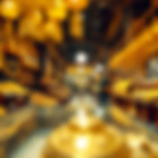 Traditional gold souk showcasing intricate jewelry