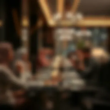 Indulging in Iftar at a Dubai Fine Dining Spot Guests enjoying iftar in a luxurious Dubai restaurant