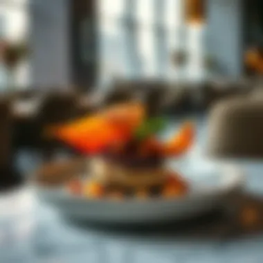 Culinary Artistry Artfully presented dish from Ila's menu