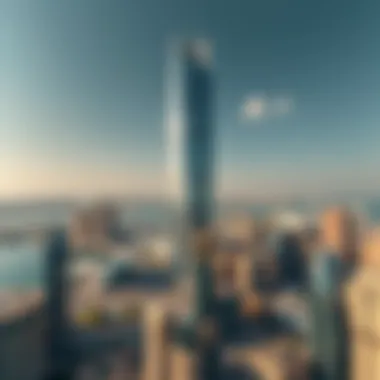 Dubai Creek Tower's Urban Integration Aerial perspective highlighting the tower's integration into Dubai's urban landscape