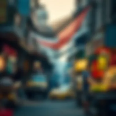 Vibrant market scene in قرية الفرسان capturing local economic activities