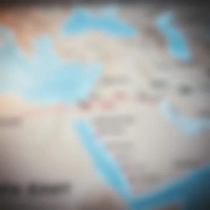 Map of Middle East highlighting budget airline routes