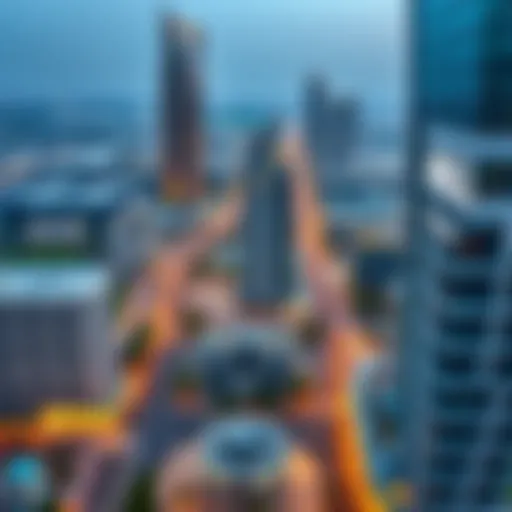 Aerial view of MAG 5 Boulevard showcasing modern architecture and urban design.