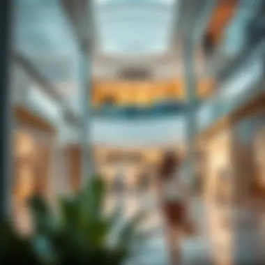 Shopping area within Maryah Plaza highlighting retail options