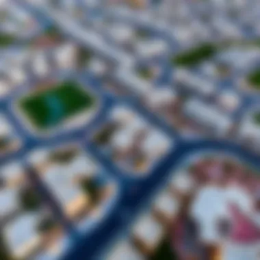 Aerial view of Mirdif Tulip community