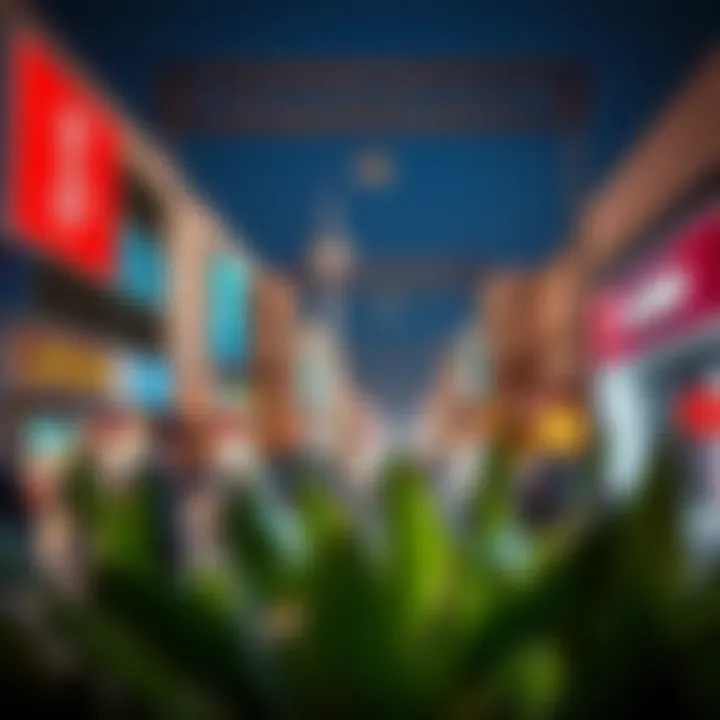 Vibrant Commercial Scene in Nad Al Hammer Commercial hubs and retail spaces in Nad Al Hammer