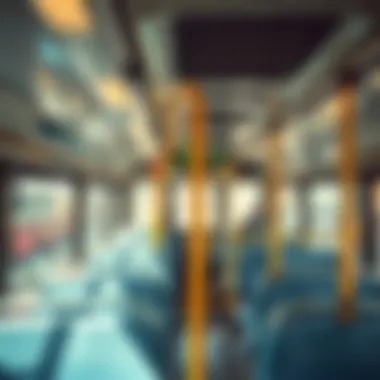 Interior view of a public bus operating in Dubai