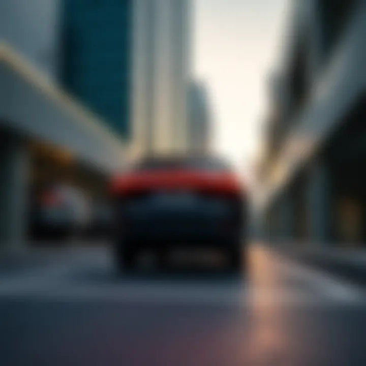 Futuristic parking technology in action