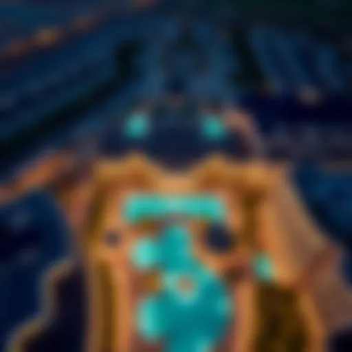 Stunning aerial view of a luxurious Dubai resort