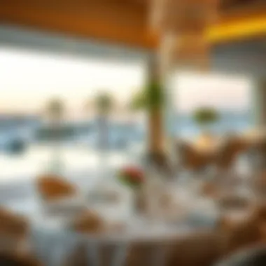 Elegant dining setup at a high-end resort