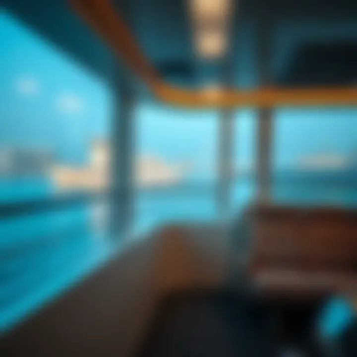 Comfortable Seating Inside the Ferry Interior of a modern ferry showcasing comfortable seating