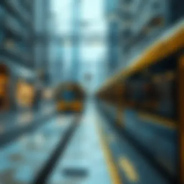 Dubai tram network map showcasing routes and stops