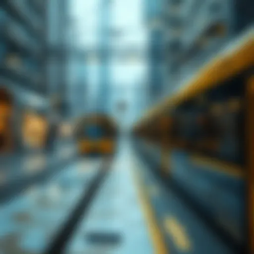 Dubai tram network map showcasing routes and stops