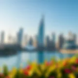 Stunning skyline of Dubai with modern architecture