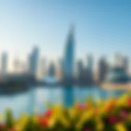 Stunning skyline of Dubai with modern architecture