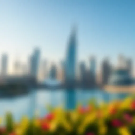 Stunning skyline of Dubai with modern architecture