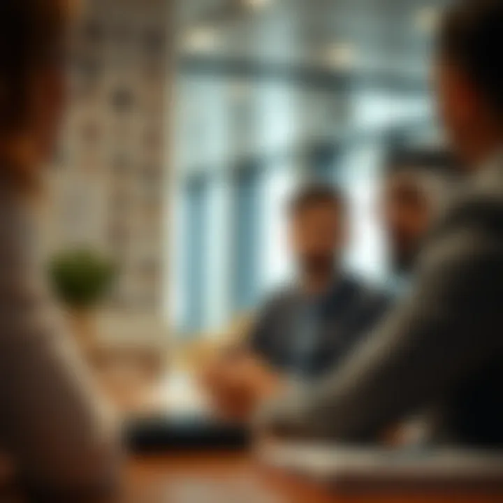 Client consulting with a notary expert