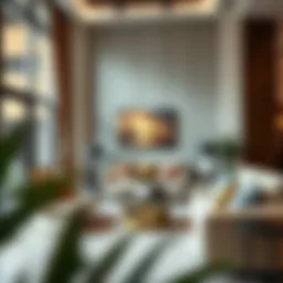 A stylish living room setup showcasing Pan Emirates furniture