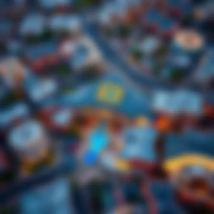 Aerial view of the vibrant community surrounding Pandora Deira City Center
