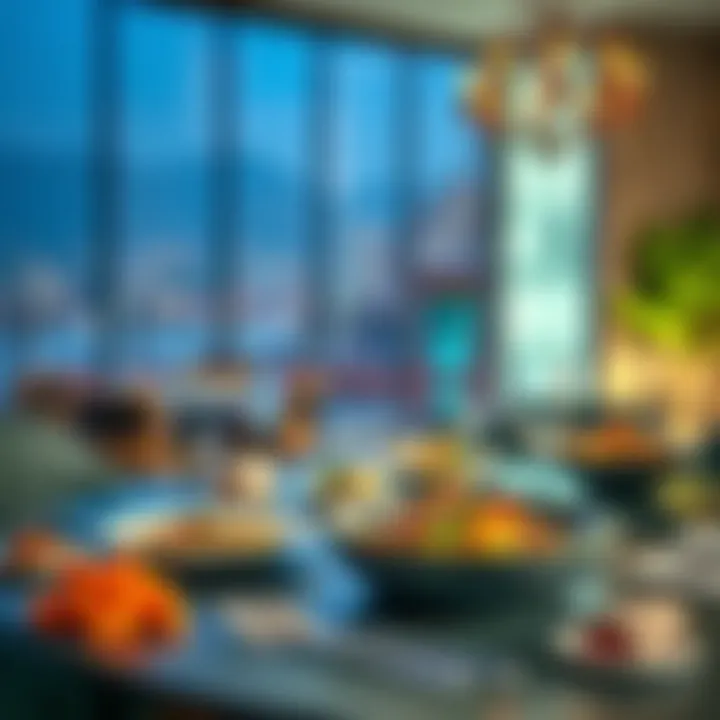 Exquisite Dining Offerings at Portofino Hotel Gourmet dining setup featuring a variety of exquisite dishes.