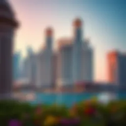 Stunning view of The Royal Atlantis architecture against the Dubai skyline