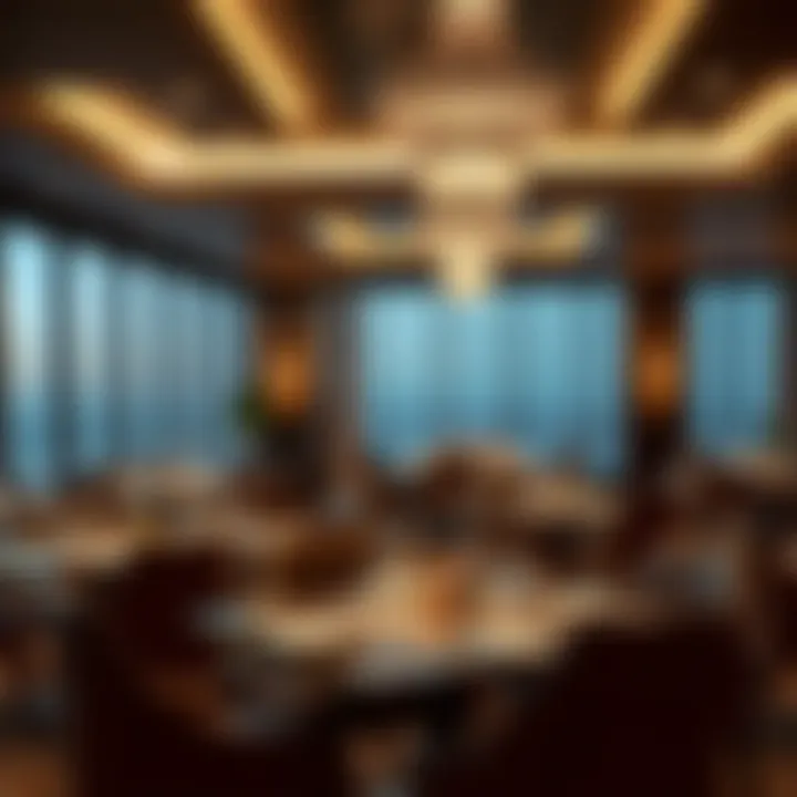 Dining area with exquisite cuisine offered at Radisson Hotel