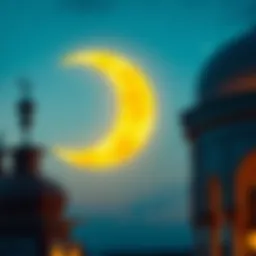 Crescent moon symbolizing the start of Ramadan