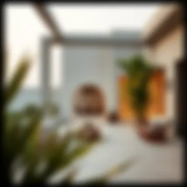 Inviting Outdoor Space in Shakhbout An inviting outdoor space of a rental villa showcasing serene ambiance