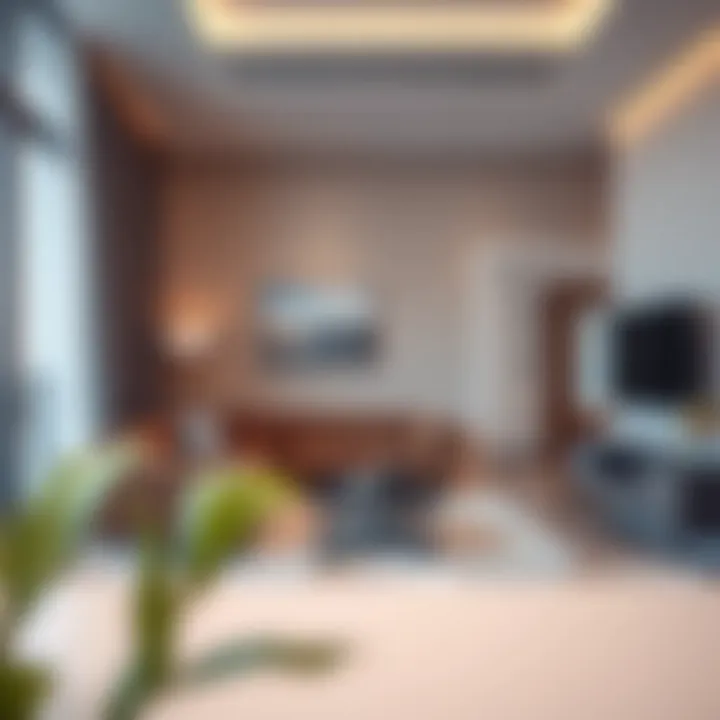 Modern studio apartment in Dubai with elegant furnishings