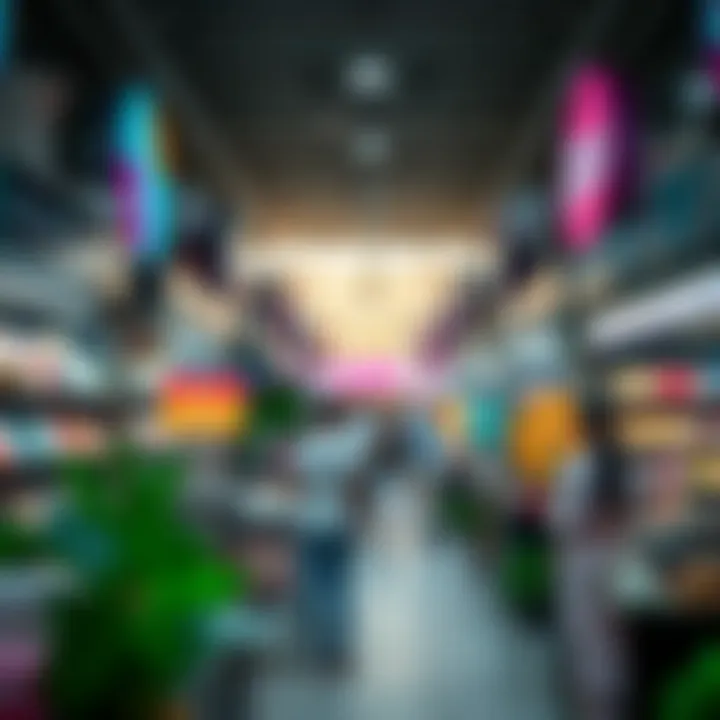 Vibrant Beauty Industry Landscape A bustling beauty market scene in Dubai