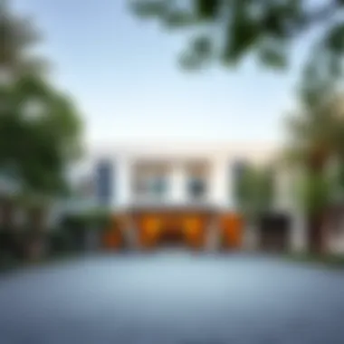 Exterior view of a modern school building in Al Barsha