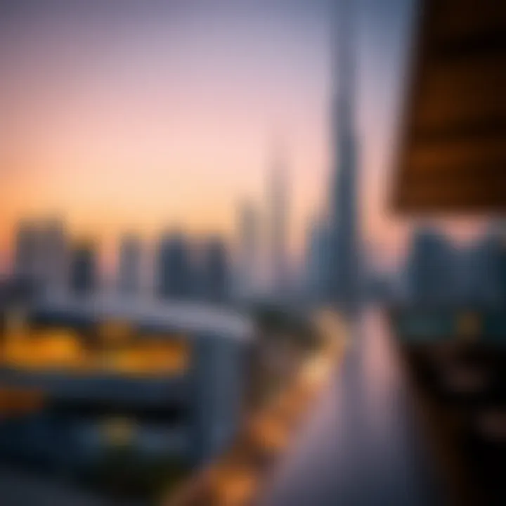 Majestic view of Dubai skyline during twilight