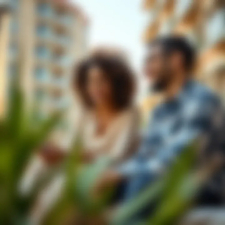Happy tenants enjoying their rental apartment experience in Al-Tawun