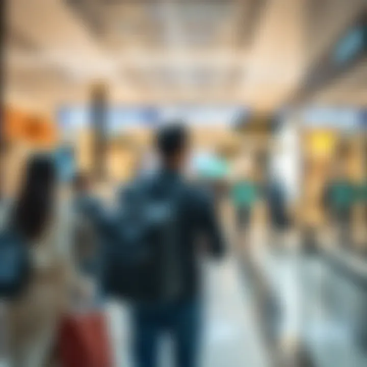 Enhancing Traveler Experiences Travelers enjoying the shopping experience at the airport