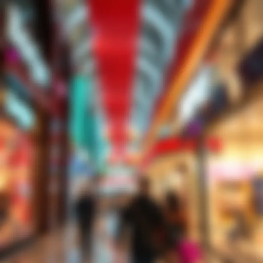 Vibrant shopping scene at Dubai Outlet Mall