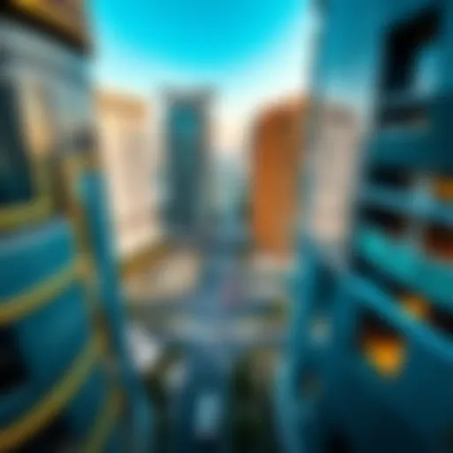 Aerial view of Silicon Avenue showcasing modern architecture