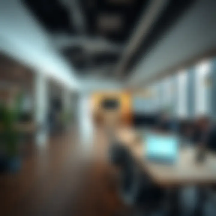 Dynamic Coworking Space in Silicon Central A dynamic coworking space filled with tech entrepreneurs and creative professionals