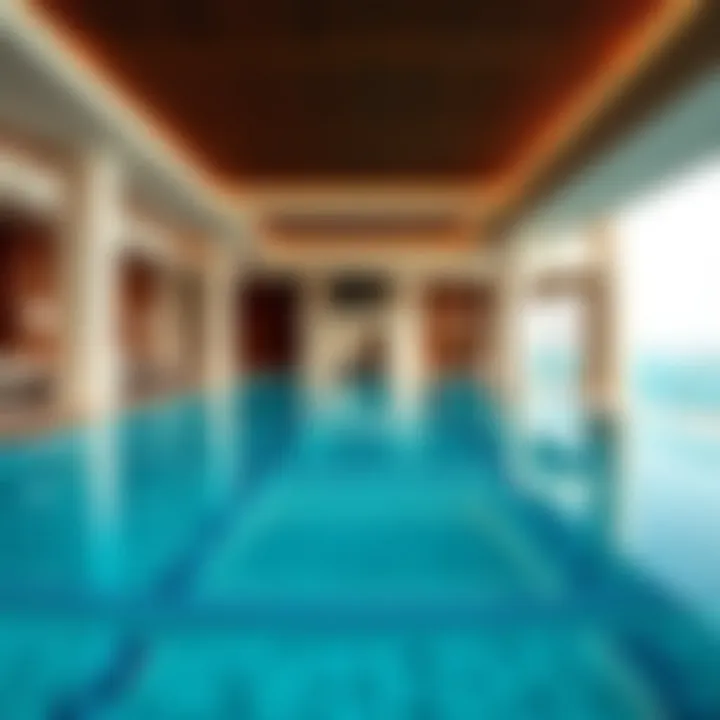 Luxurious pool area with a breathtaking view in SLS Dubai Hotel